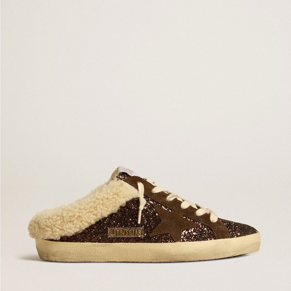 Golden Goose Brown Suede Sneakers with Shearling
